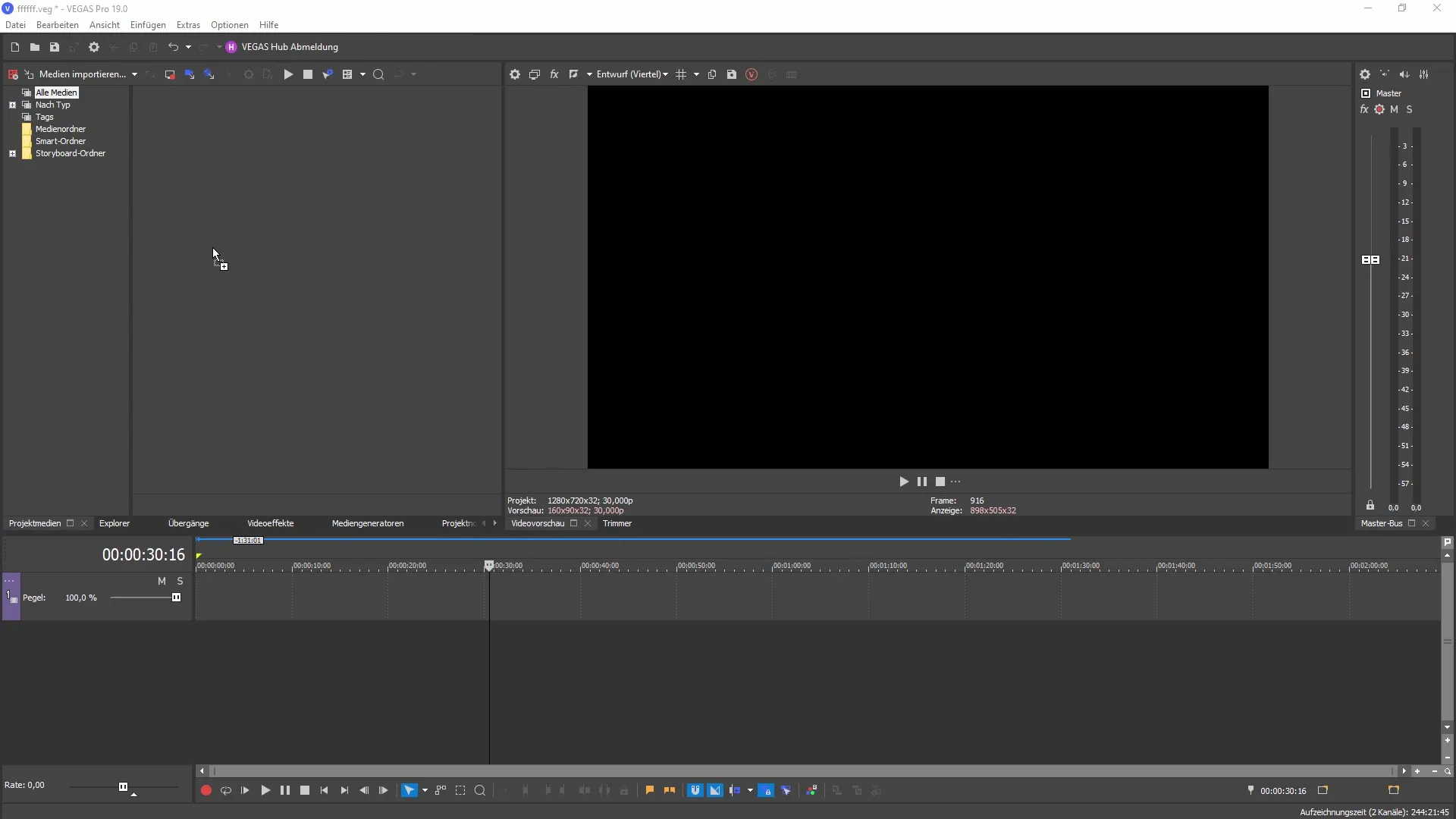 Automatinio scenos atpažinimo naudojimas programoje "VEGAS Pro 19