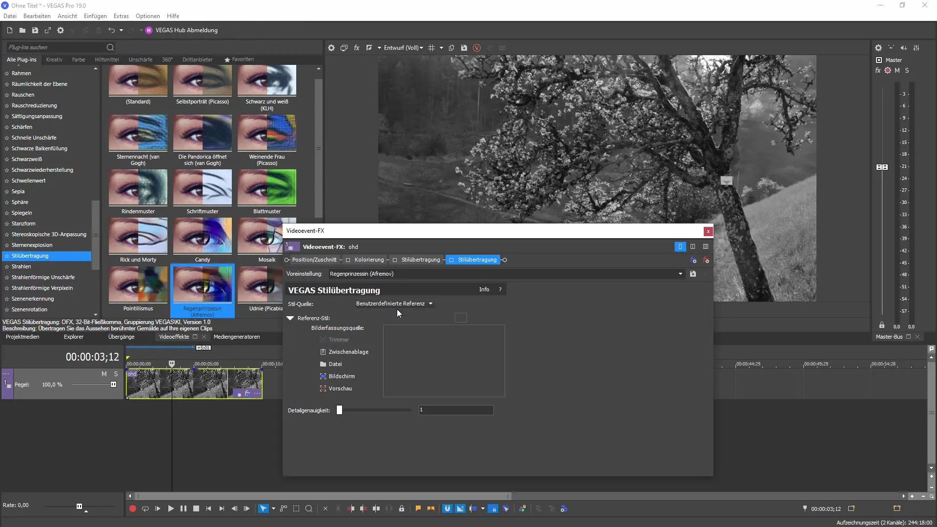 Patobulinti "MAGIX VEGAS Pro 19" efektai ir dirbtinis intelektas