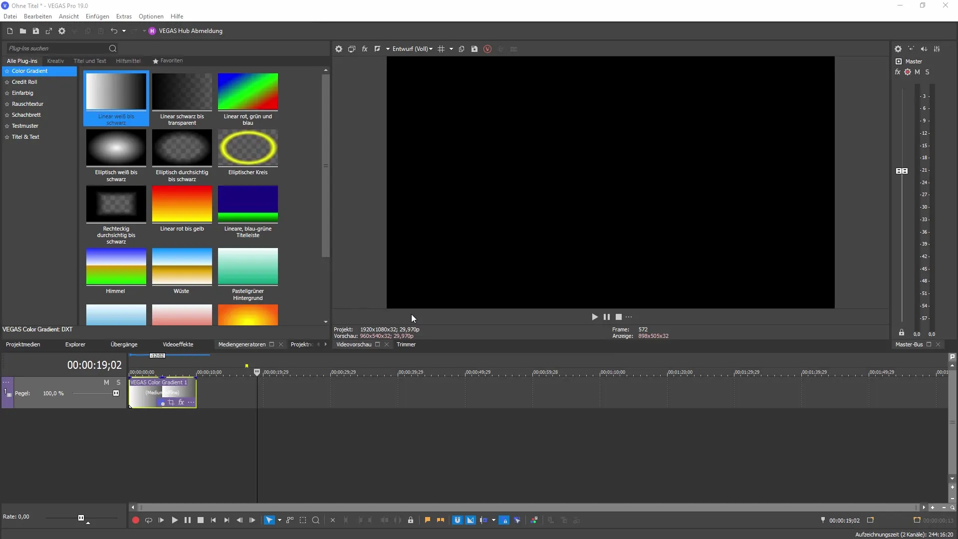 Effektiv bruk av nye koder i VEGAS Pro 19