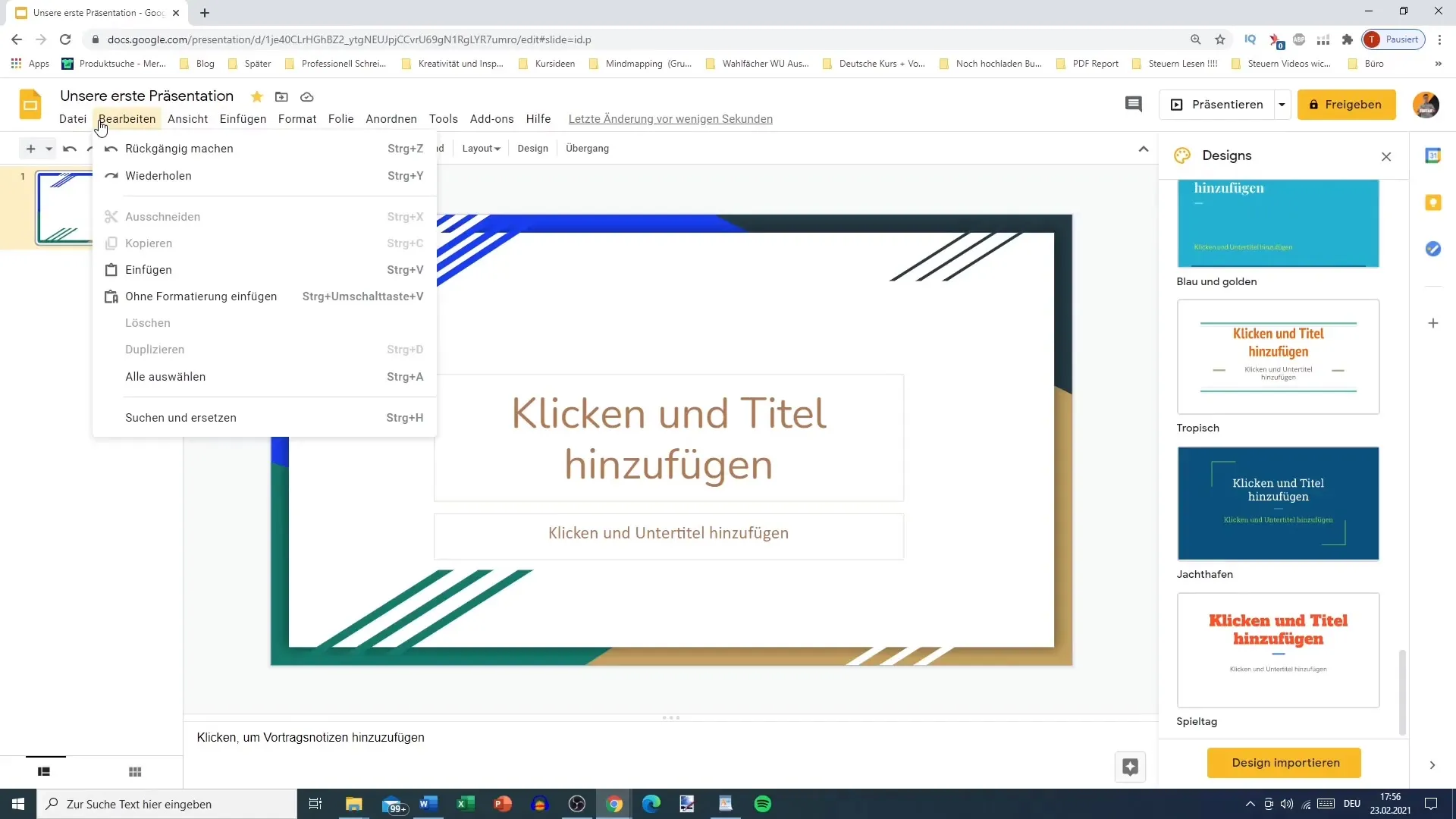 Google Slides: Effectively use the user interface