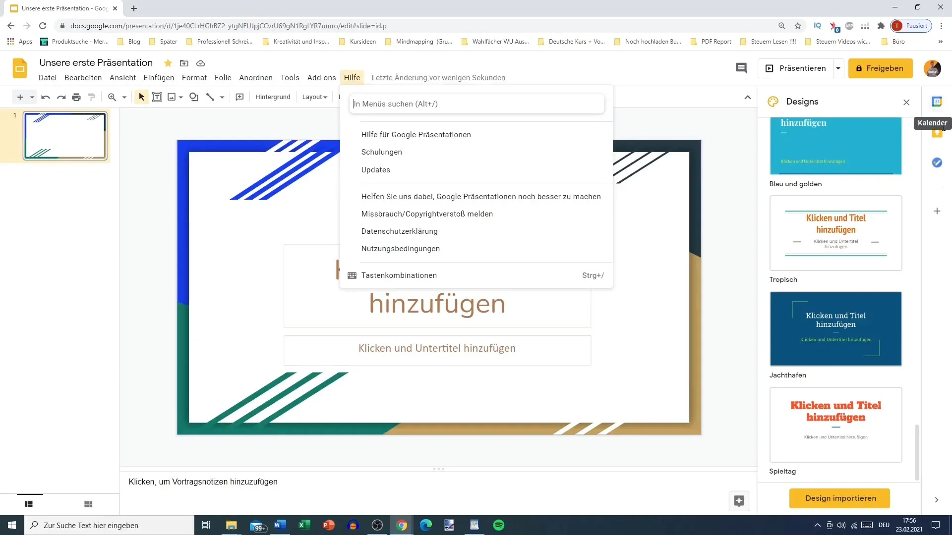 Google Slides: Benutzeroberfläche effektiv nutzen