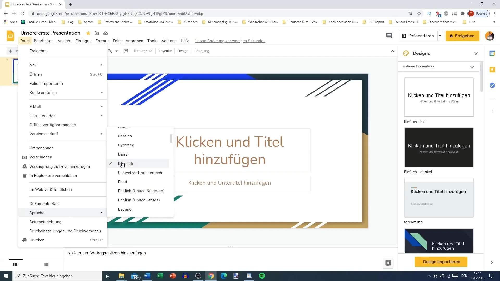 Google Slides: Efficiently using the user interface