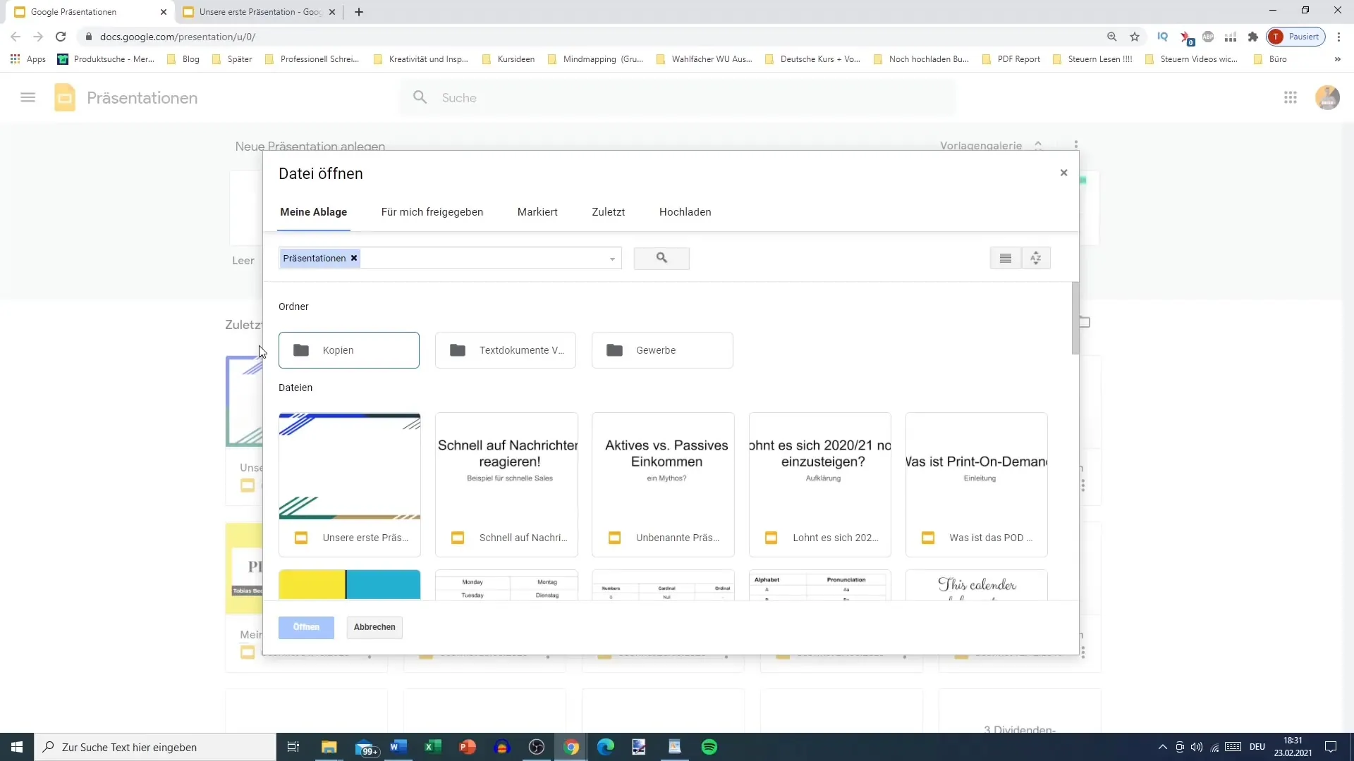 Effektives Sortieren von Google Slides Präsentationen