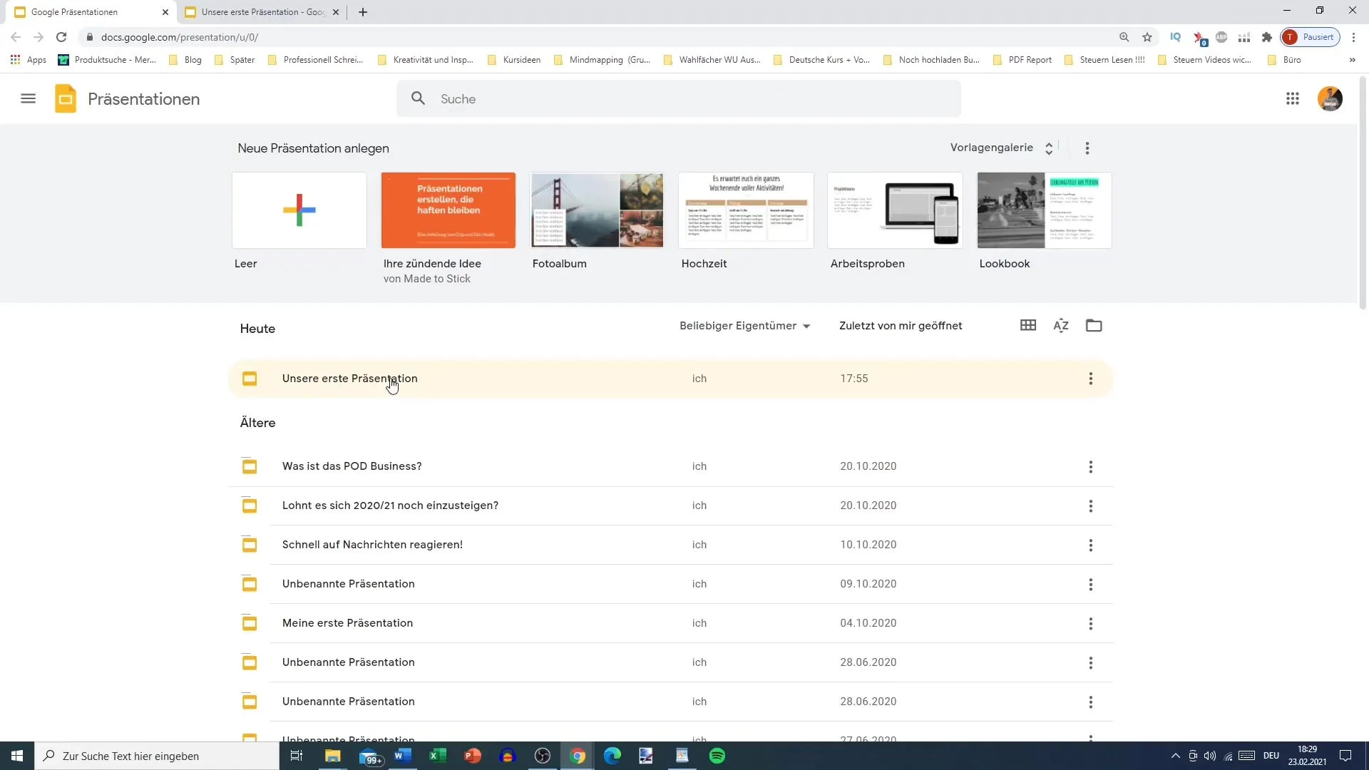 Efficient Sorting of Google Slides presentations