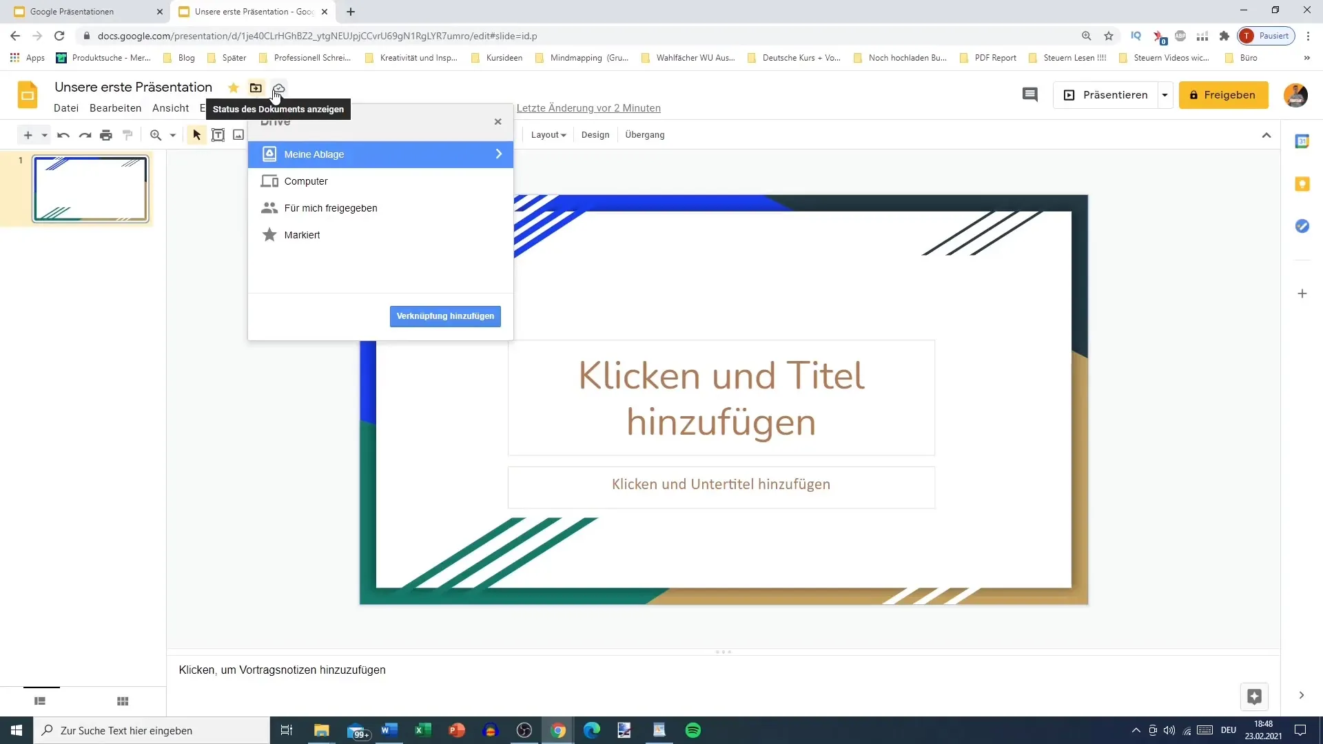 Google Slides: Mengatur pengaturan dasar secara spesifik