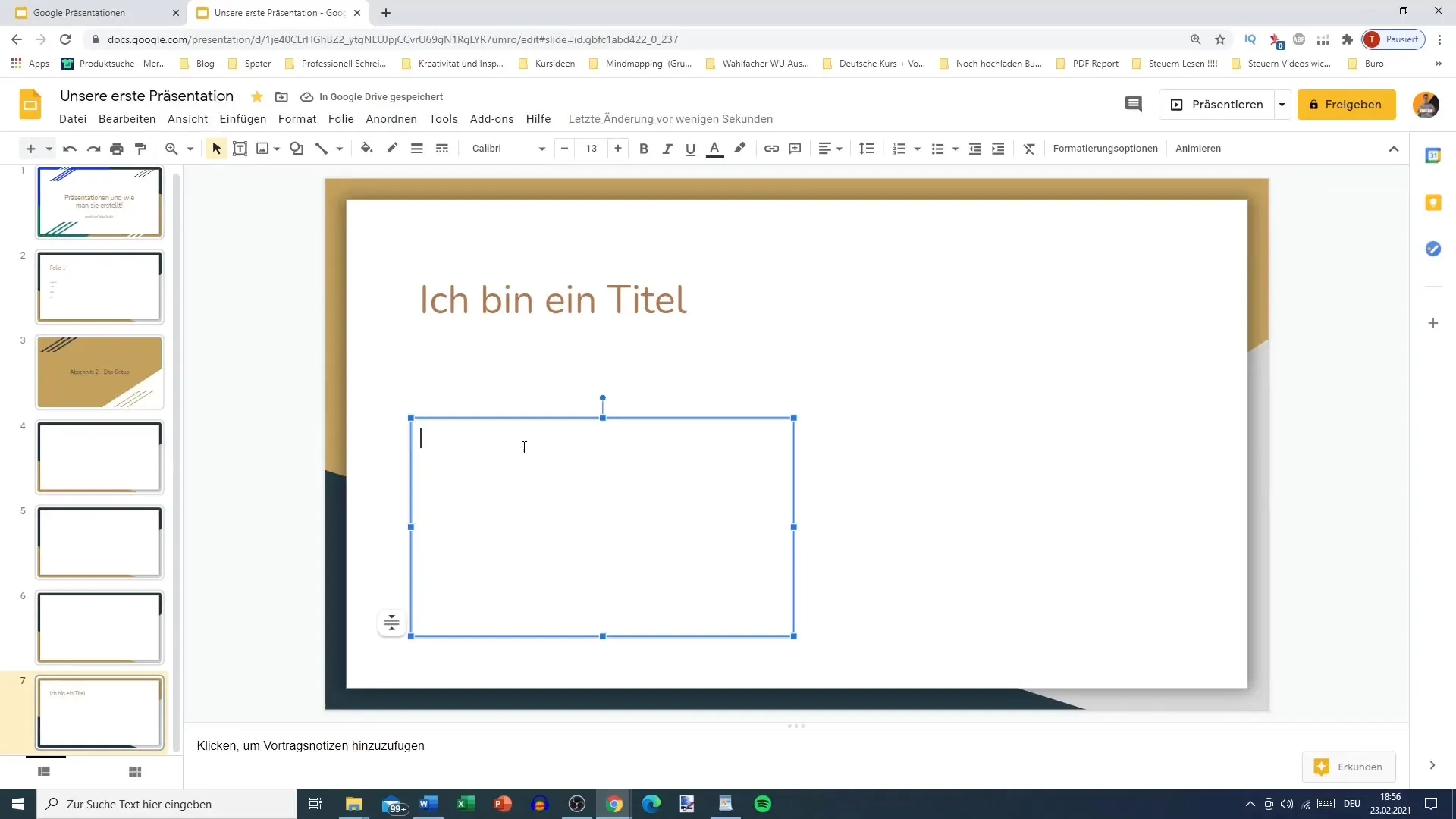 Effektive Foliengestaltung in Google Slides