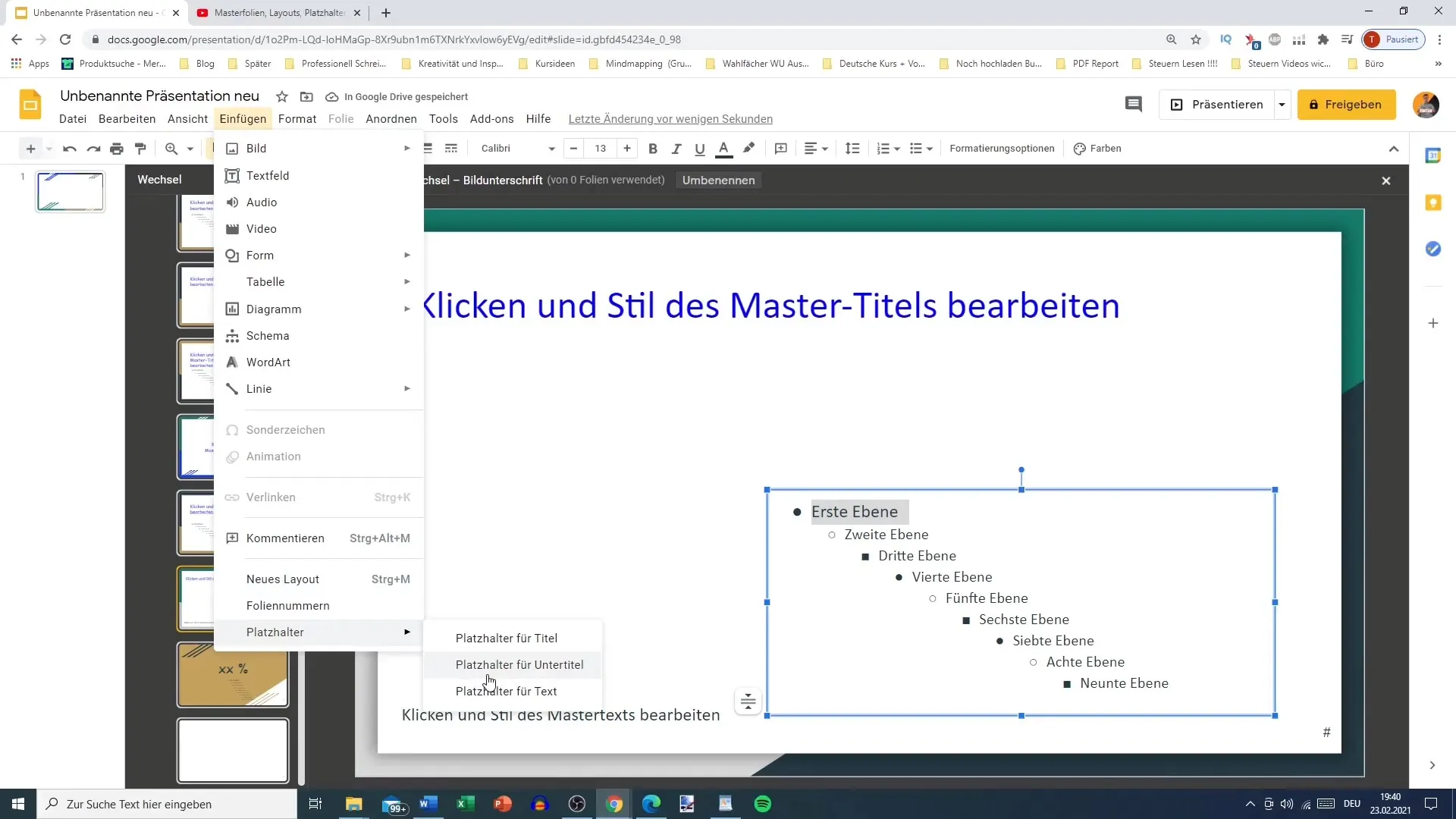 Mengedit slide master di Google Slides