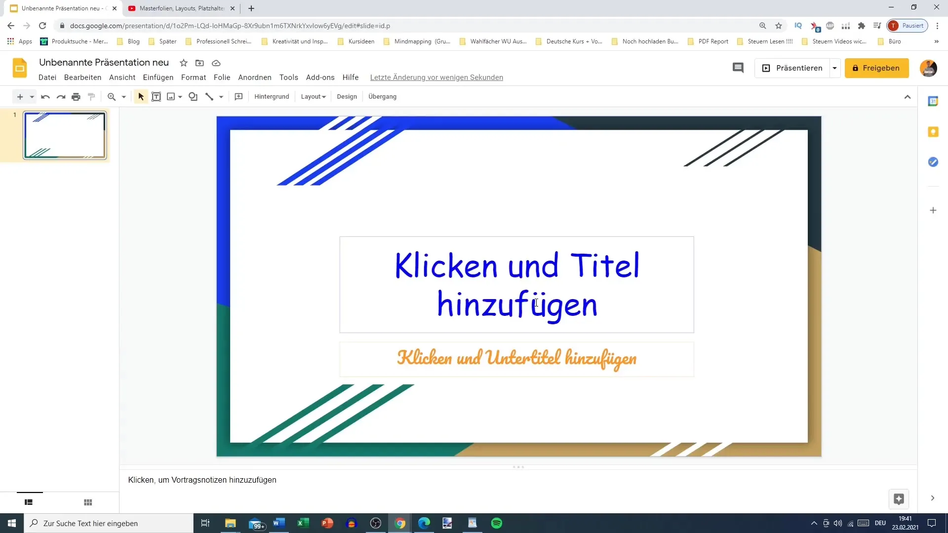 Modifier les diapositives maitresses dans Google Slides