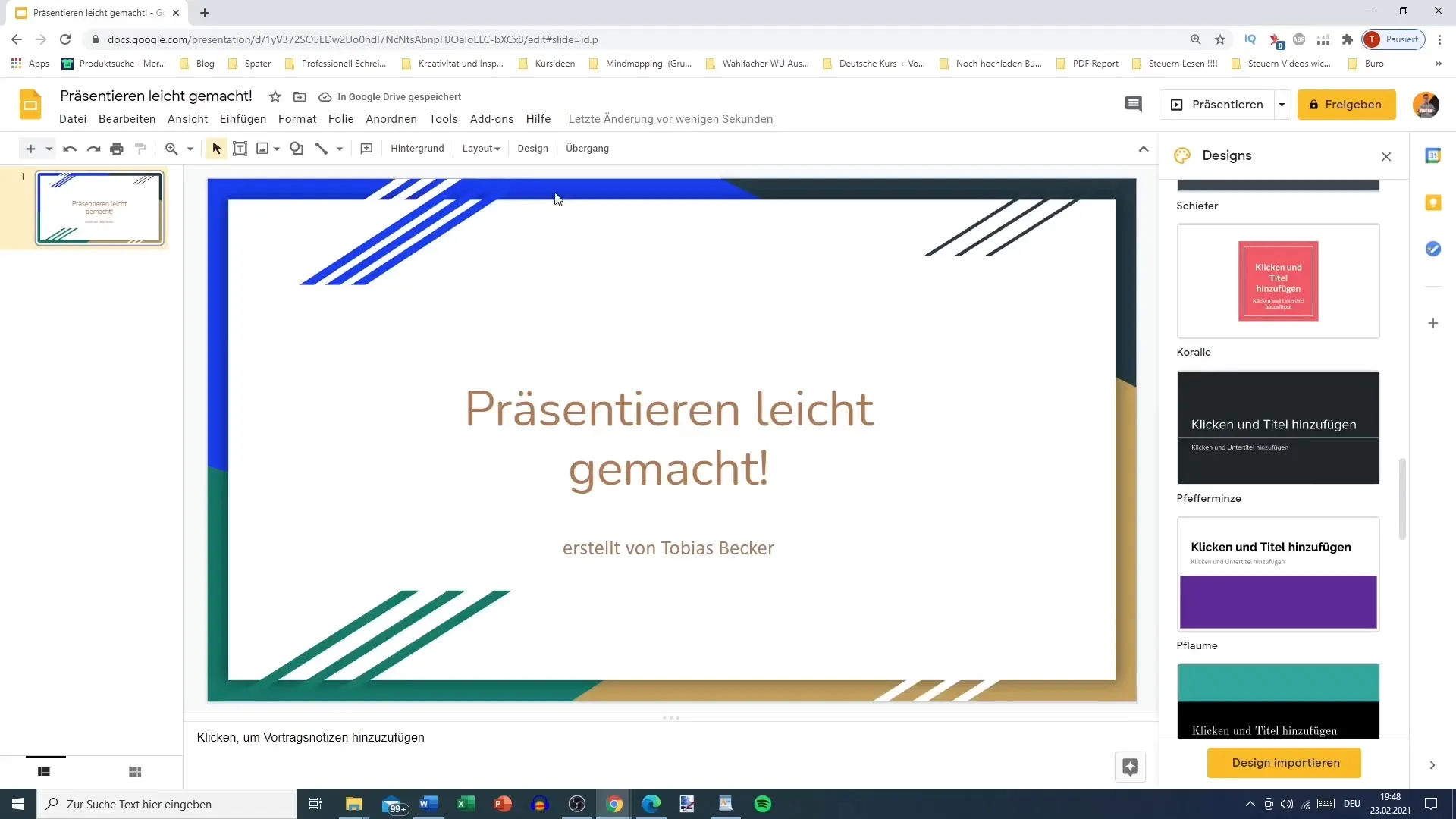 Google Slides: Folienoptionen einfach nutzen