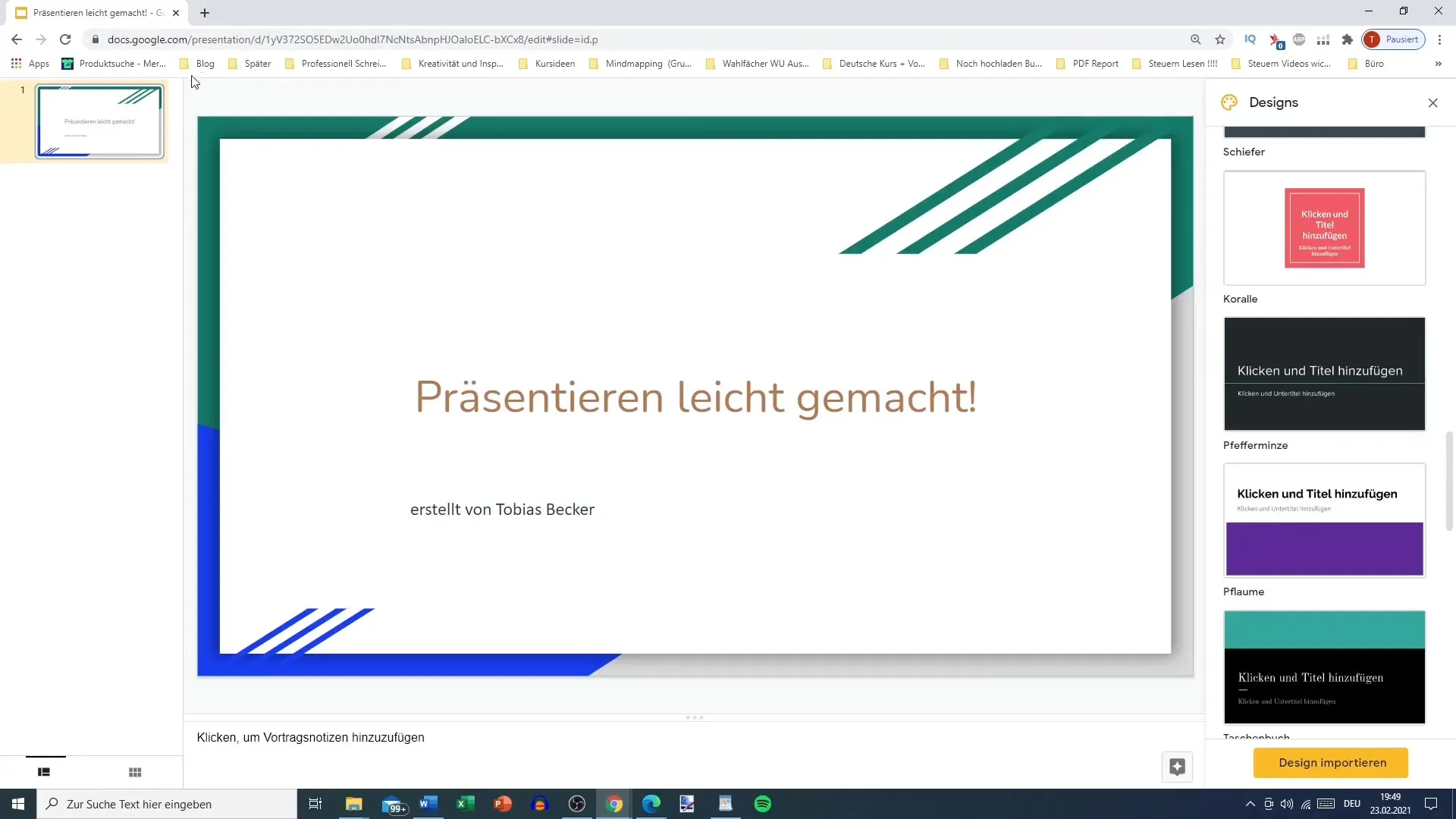 Google Slides: Folienoptionen einfach nutzen