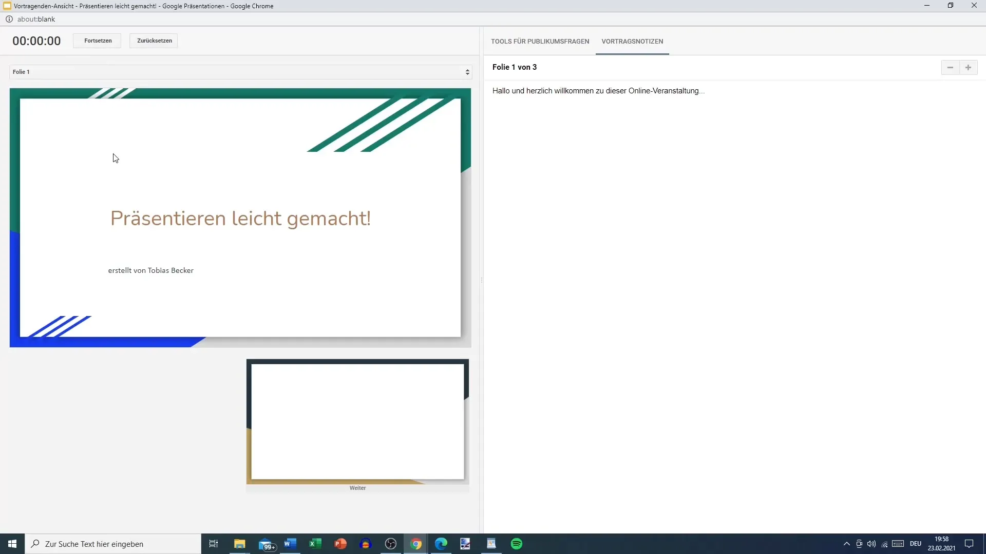 Präsentationsnotizen effektiv hinzufügen in Google Slides