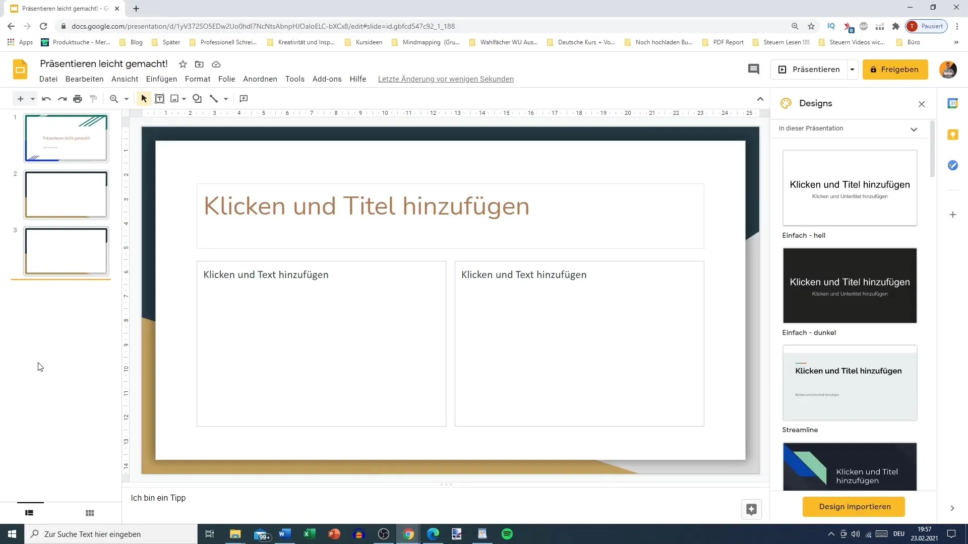 Adding presentation notes effectively in Google Slides