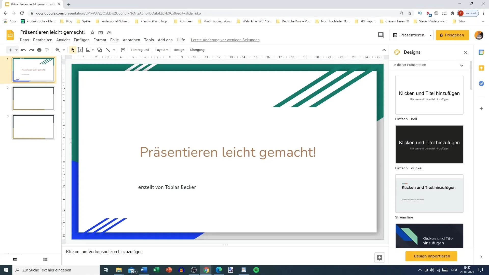 Adding presentation notes effectively in Google Slides