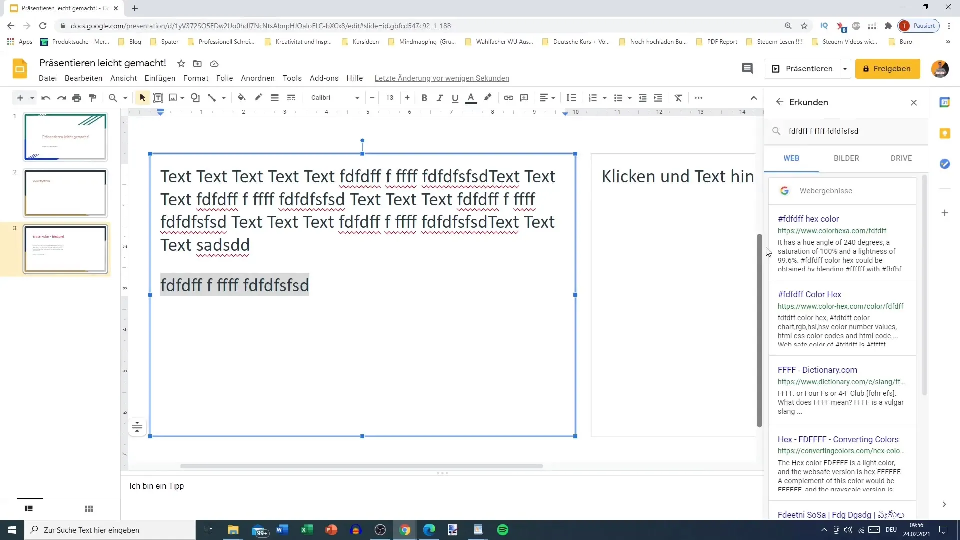 Use text options efficiently in Google Slides