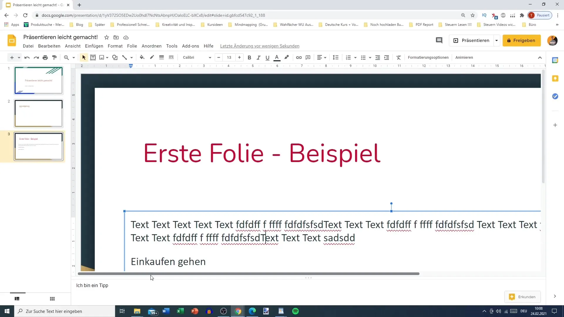 Ajuster les retraits efficacement dans Google Slides