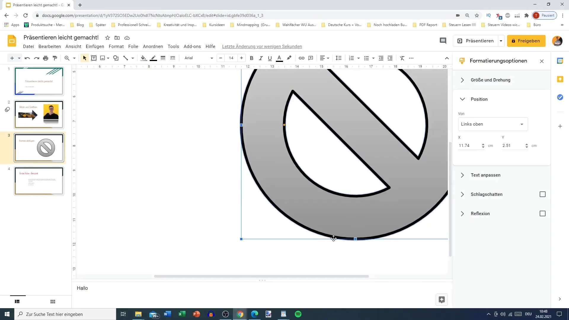 Insérer et ajuster les formes dans Google Slides