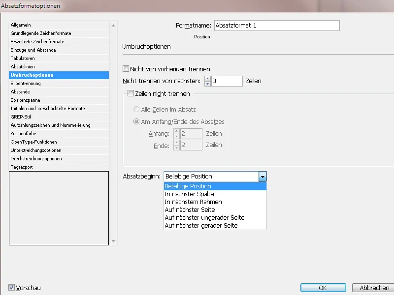 Mit Absatzformaten arbeiten in InDesign