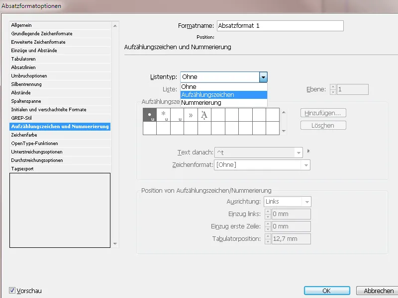 Mit Absatzformaten arbeiten in InDesign