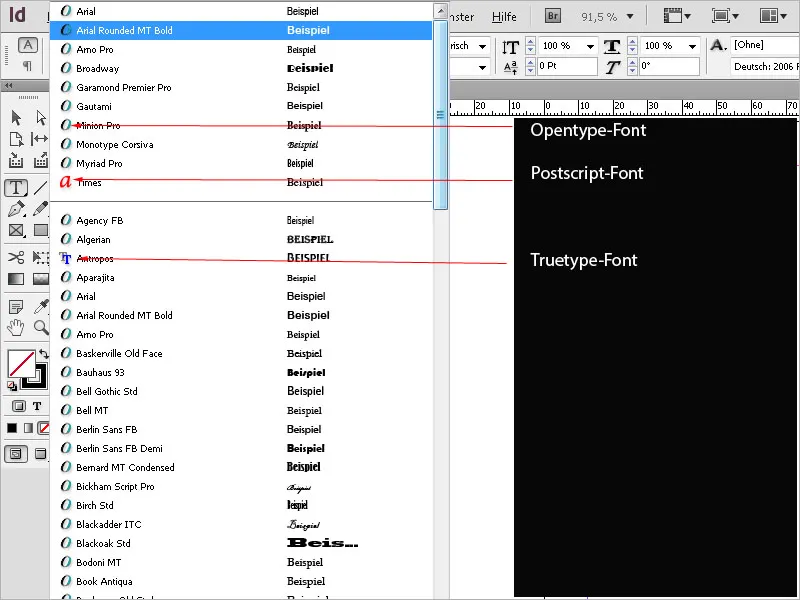 Mit Absatzformaten arbeiten in InDesign