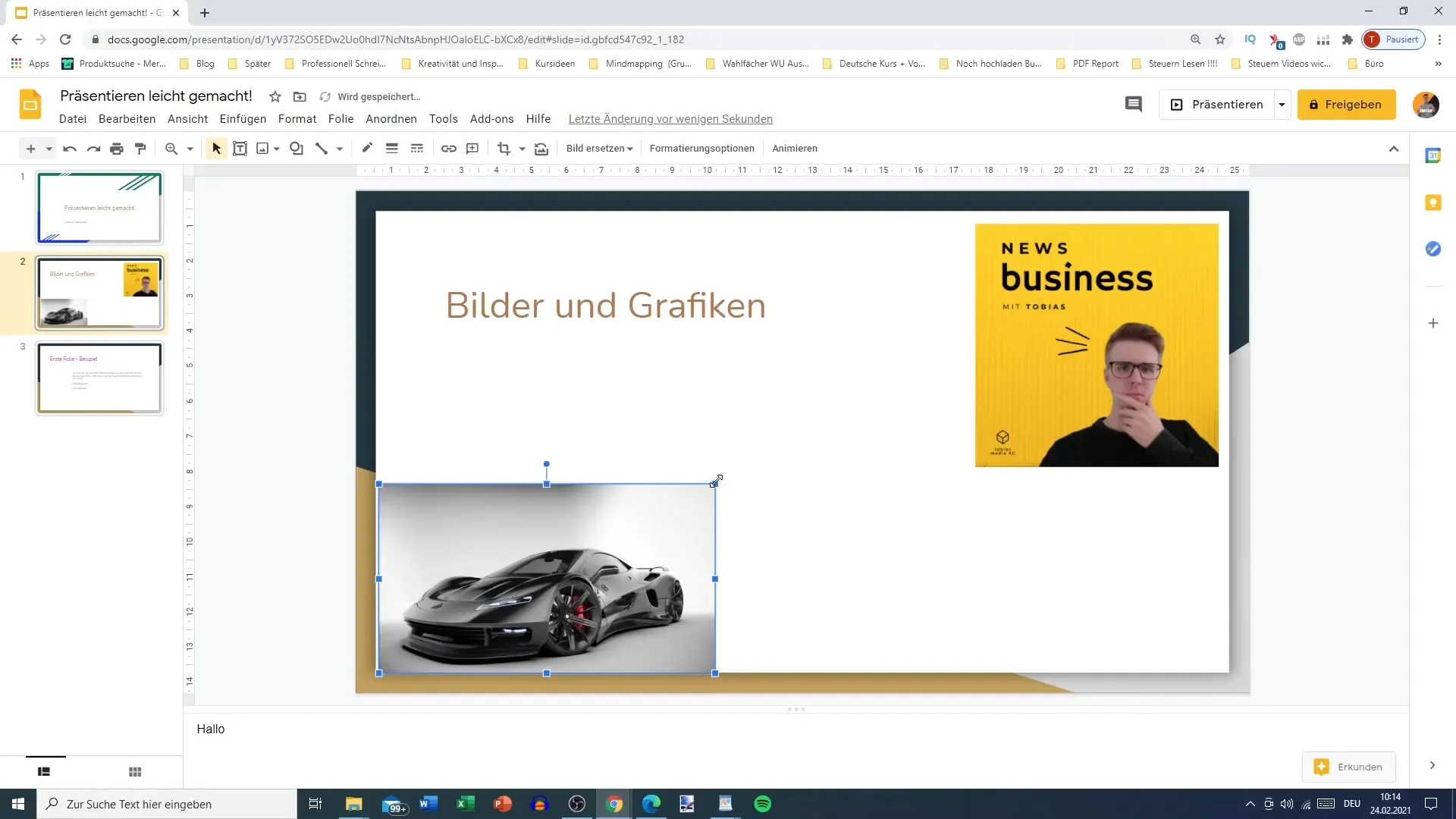 Integrate graphics and images effectively in Google Slides