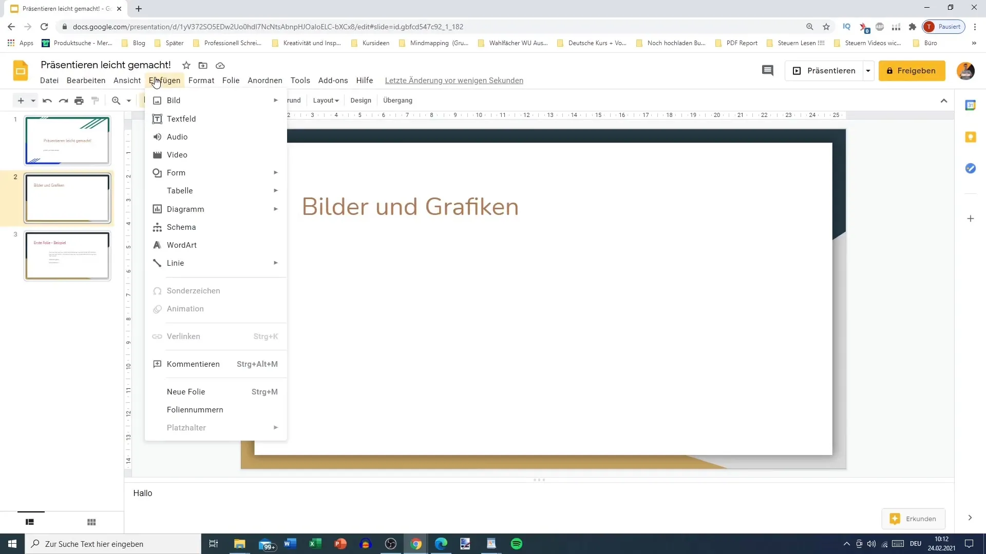 Integrate graphics and images effectively into Google Slides