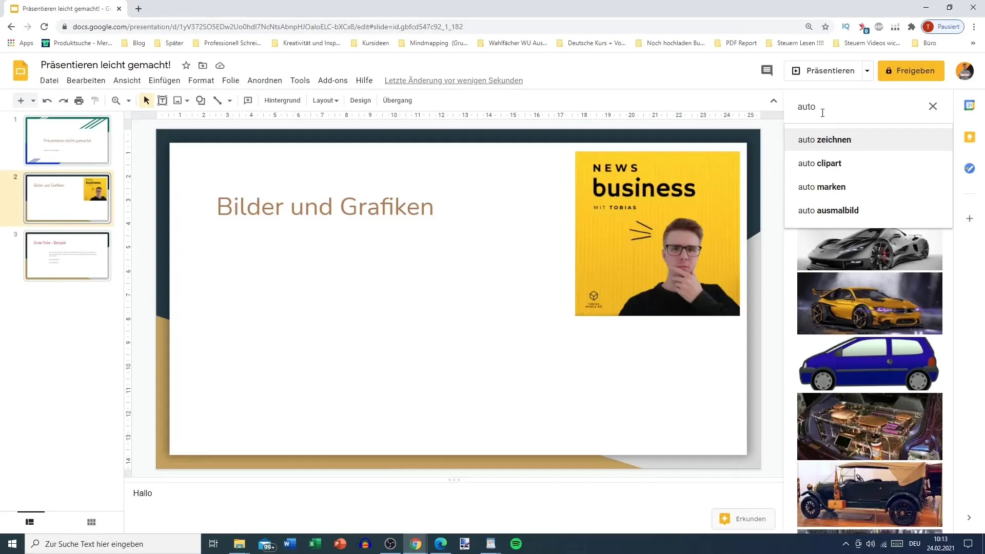 Integrate graphics and images effectively in Google Slides