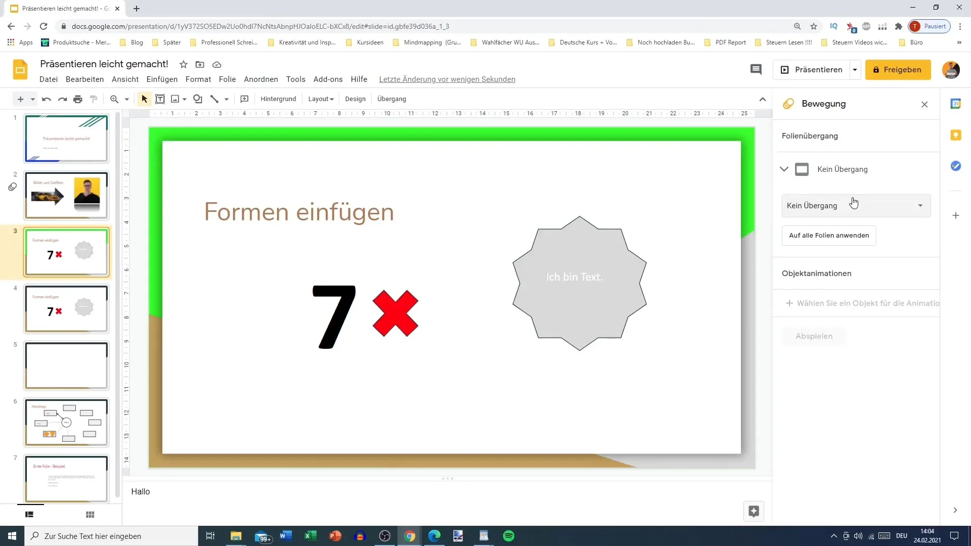 Design creative slide transitions in Google Slides