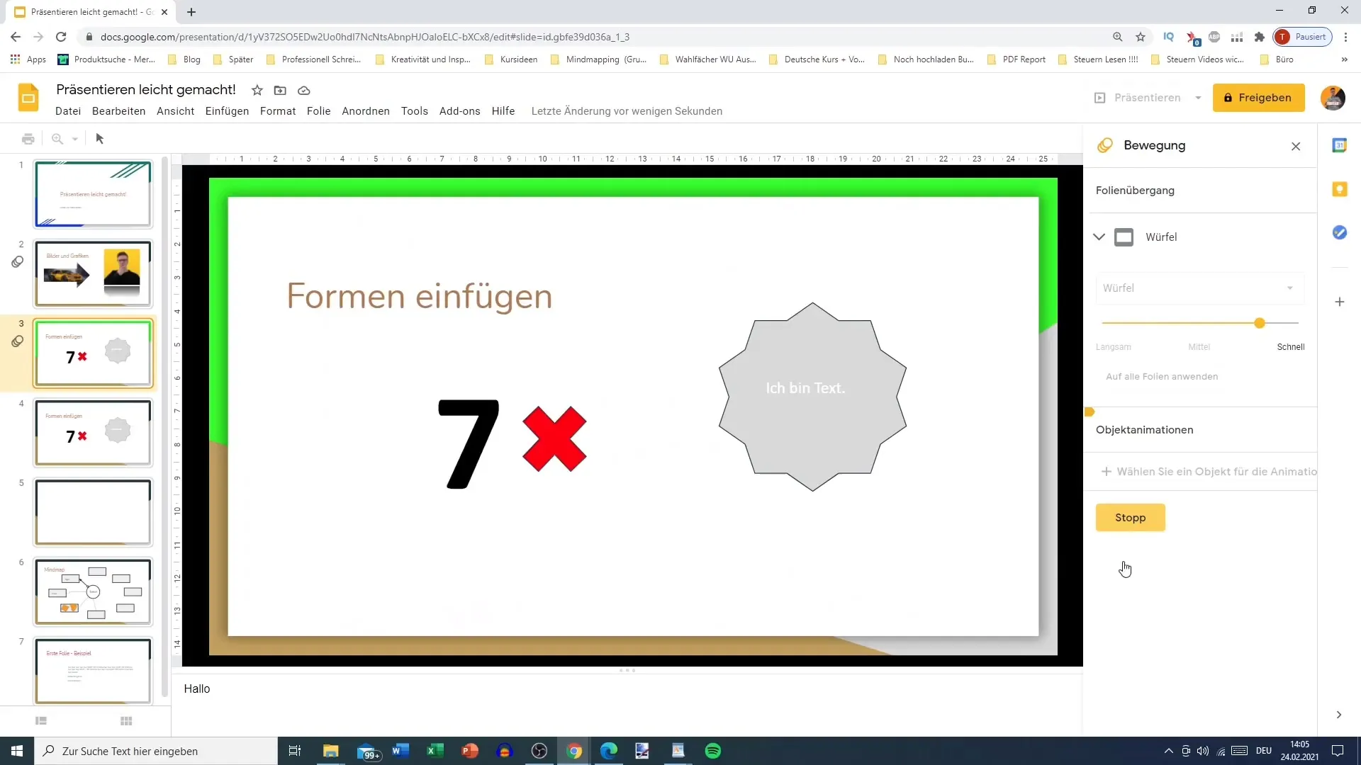 Design creative slide transitions in Google Slides