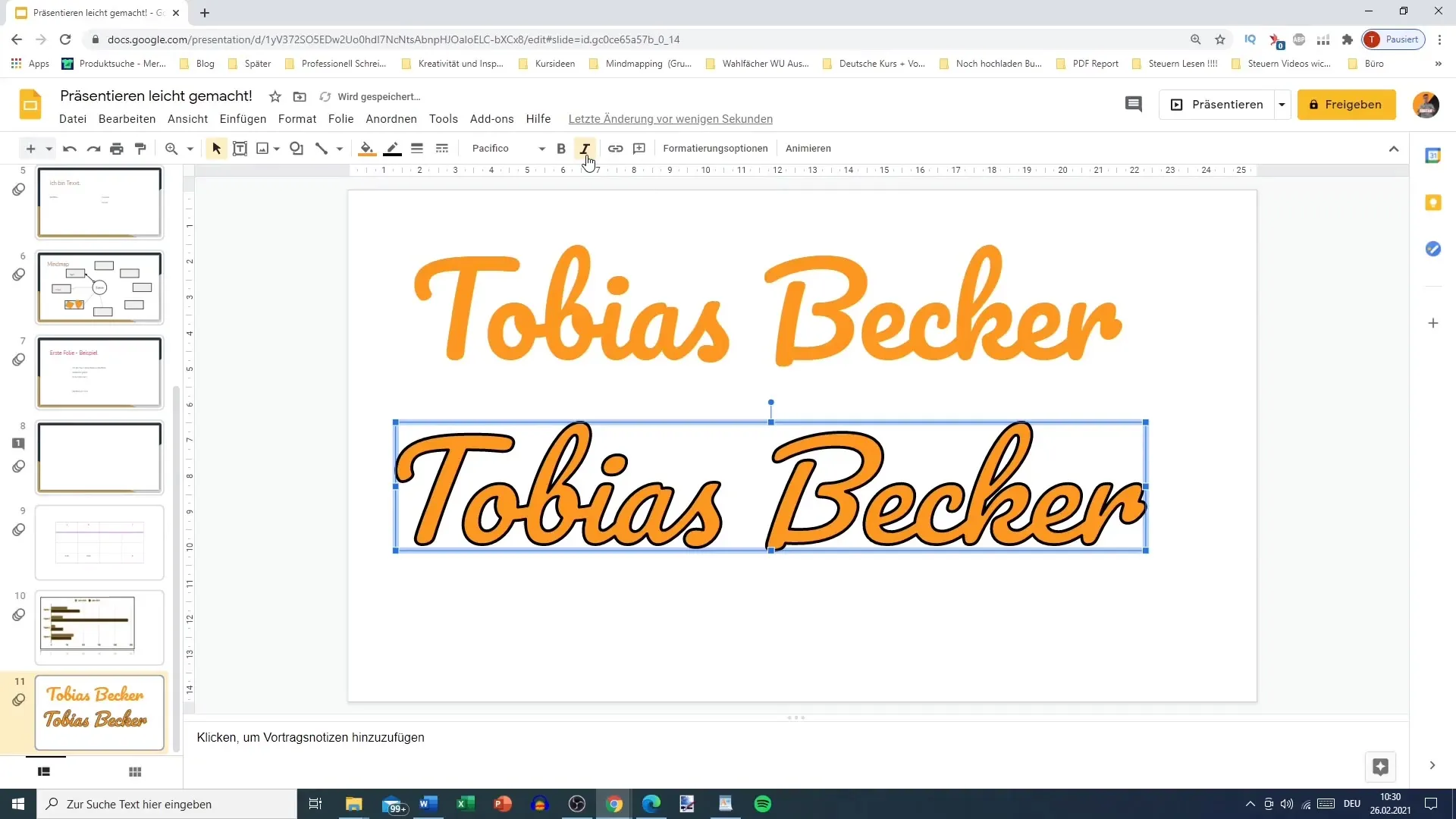 Use WordArt in Google Slides - easily customize and design