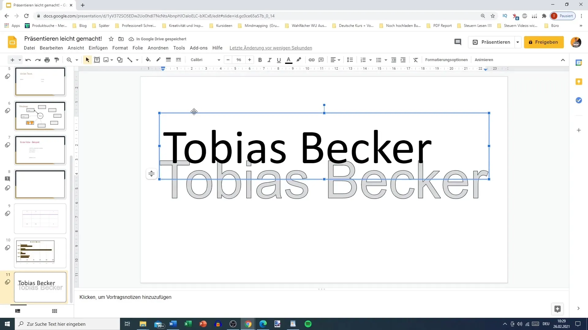 Menggunakan WordArt di Google Slides - mudah disesuaikan dan dihias