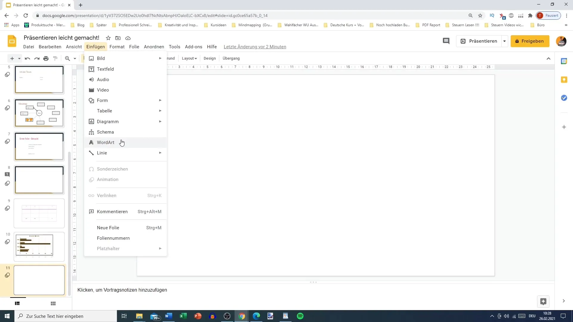 Menggunakan WordArt di Google Slides - mudah disesuaikan dan desain