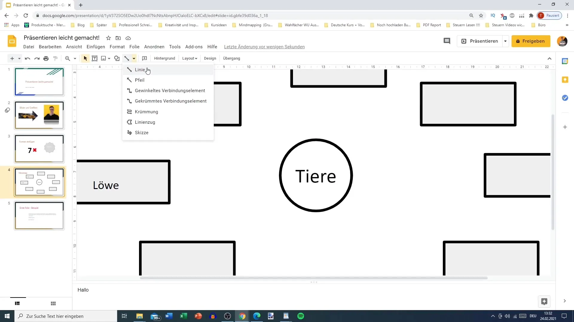 Create a mind map in Google Slides for beginners