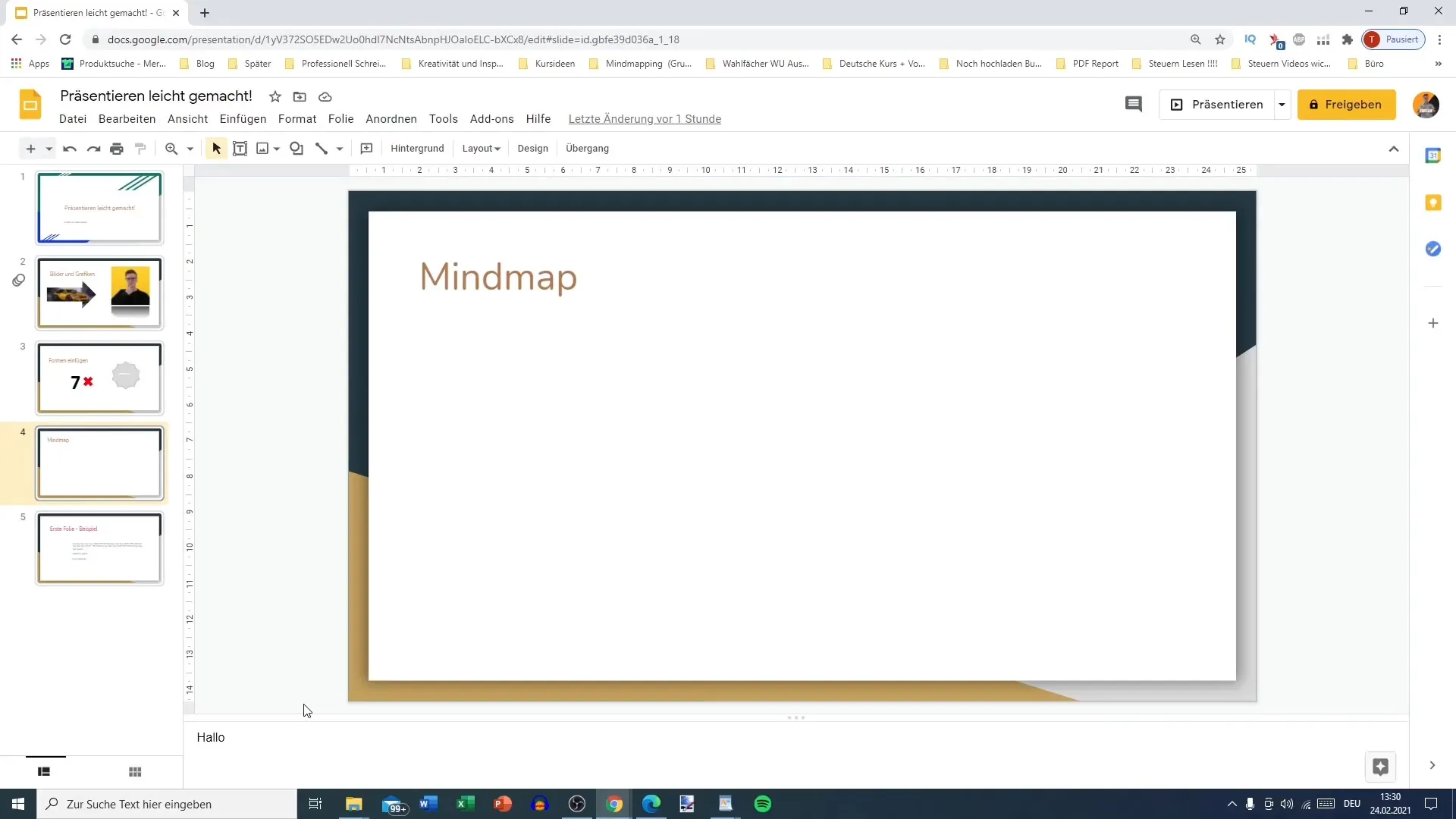 Create a mind map in Google Slides for beginners