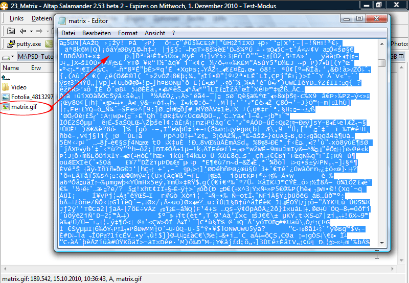 Efeito de matriz com animação