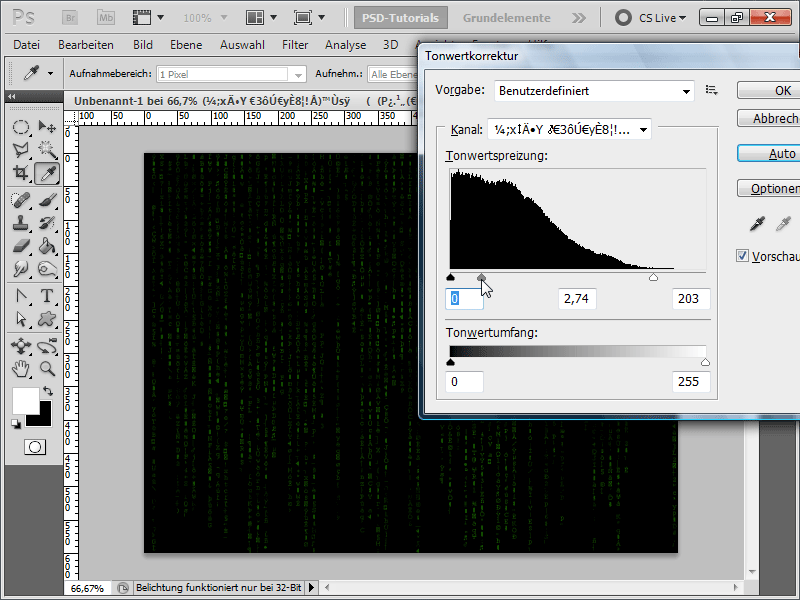 Efeito de matriz com animação