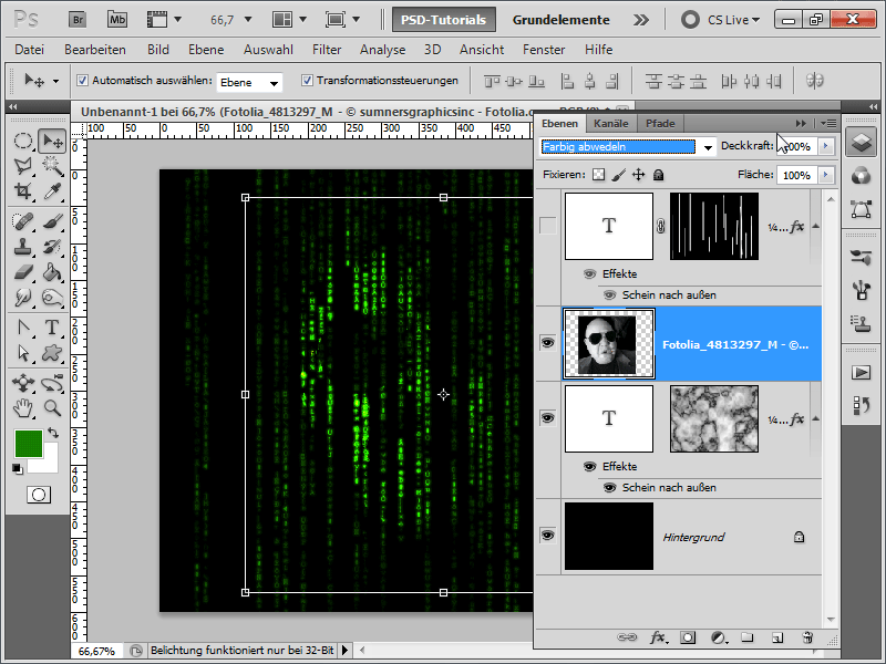 Efeito de matriz com animação