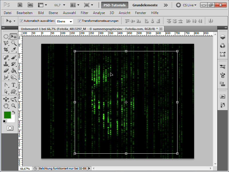 Efectul de matrix cu animație