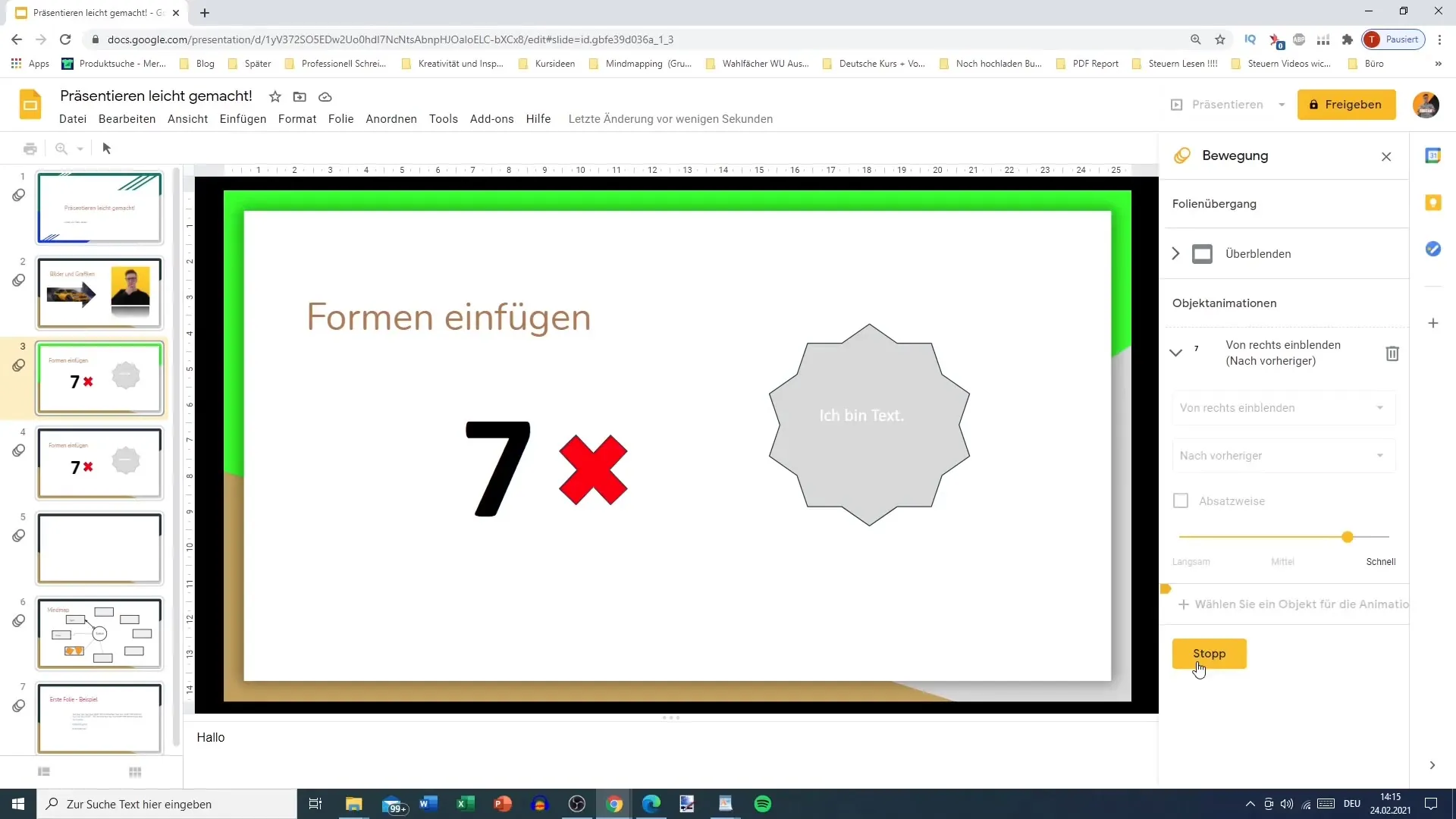 Utiliser efficacement les animations dans Google Slides