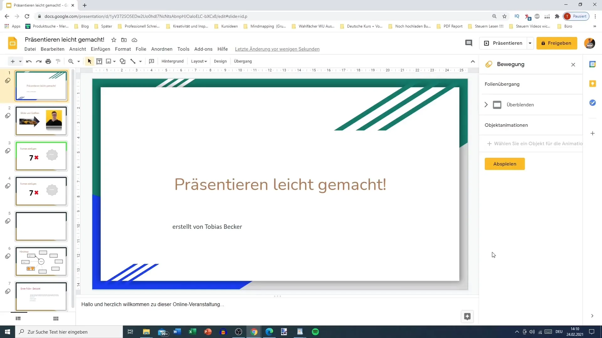 Utiliser efficacement des animations dans Google Slides