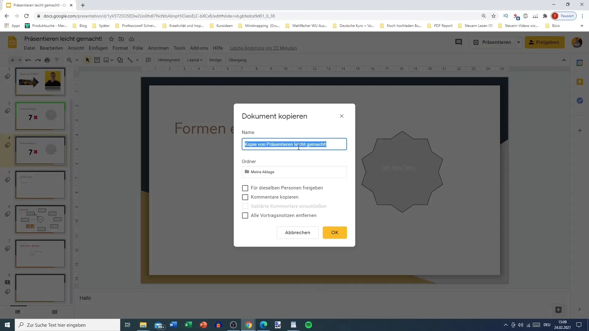 Google Slides: Download and copy document efficiently