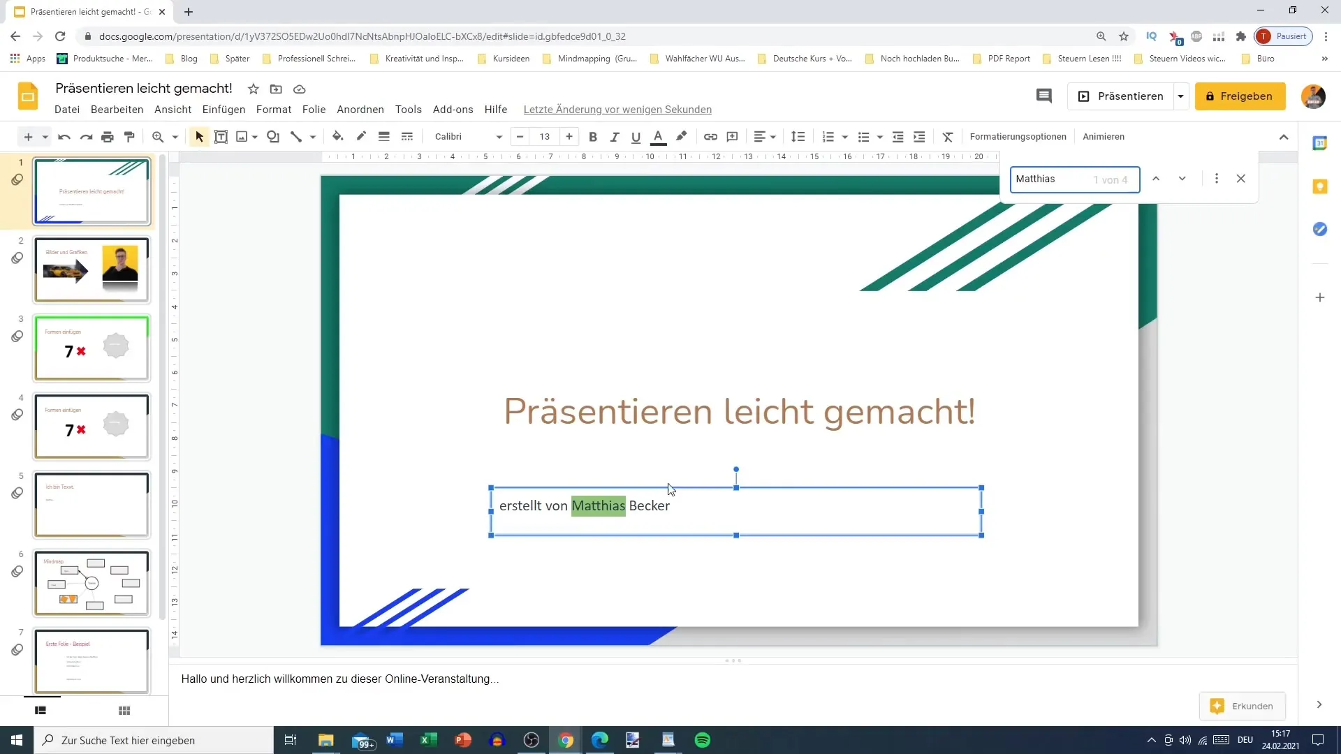 Rechercher et remplacer efficacement dans Google Slides