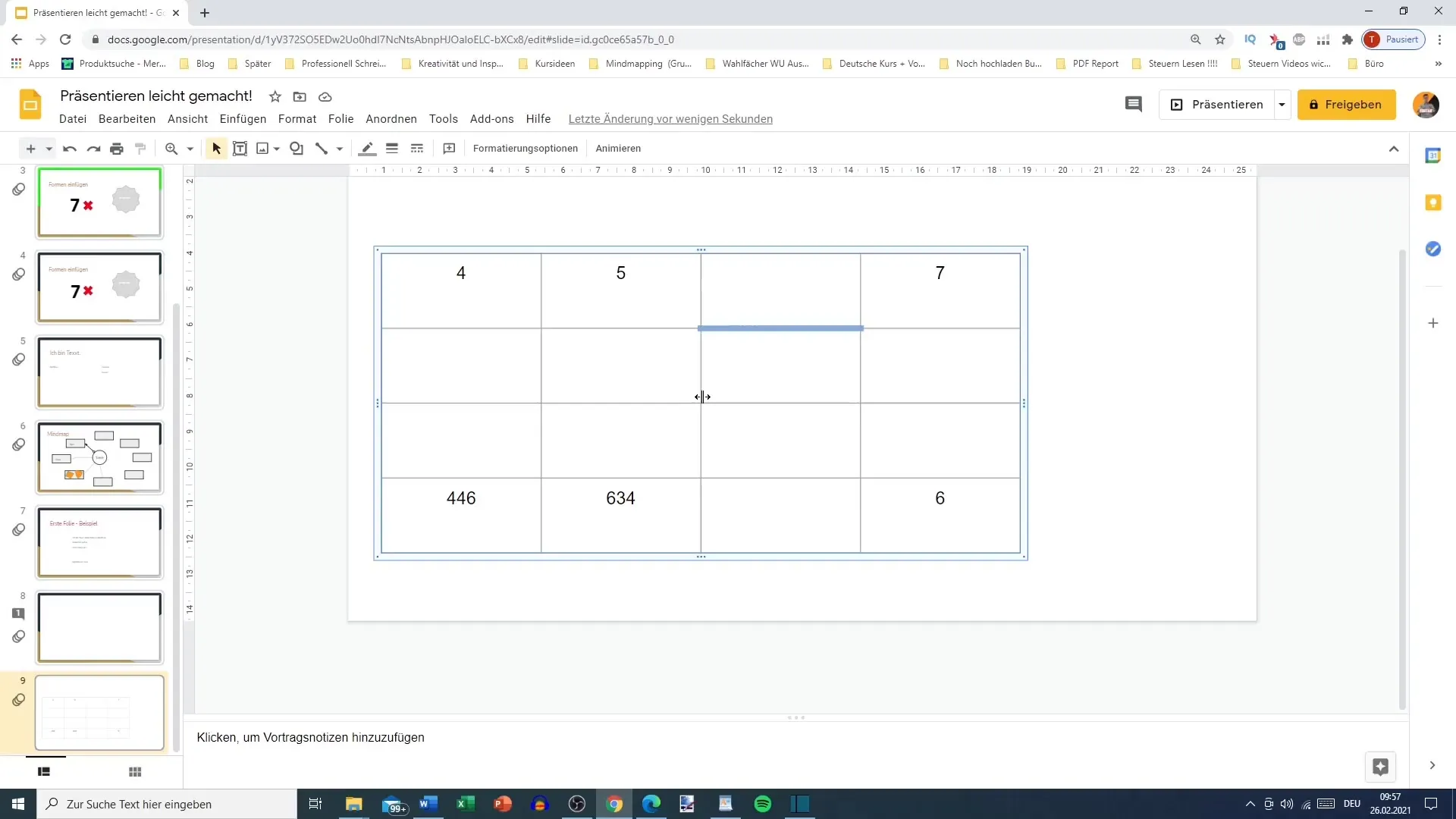 Créer et gérer des tableaux dans Google Slides