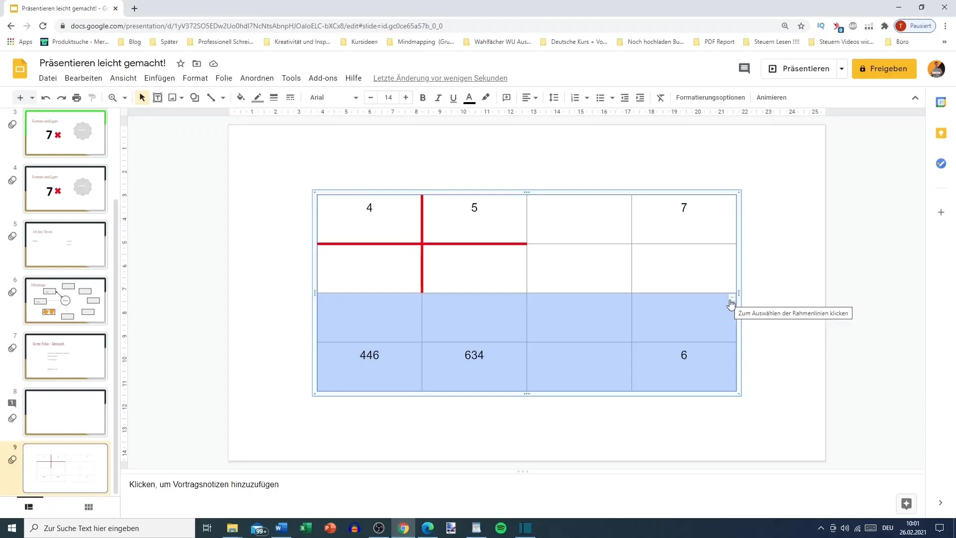 Table design in Google Slides - This is how you effectively format your tables