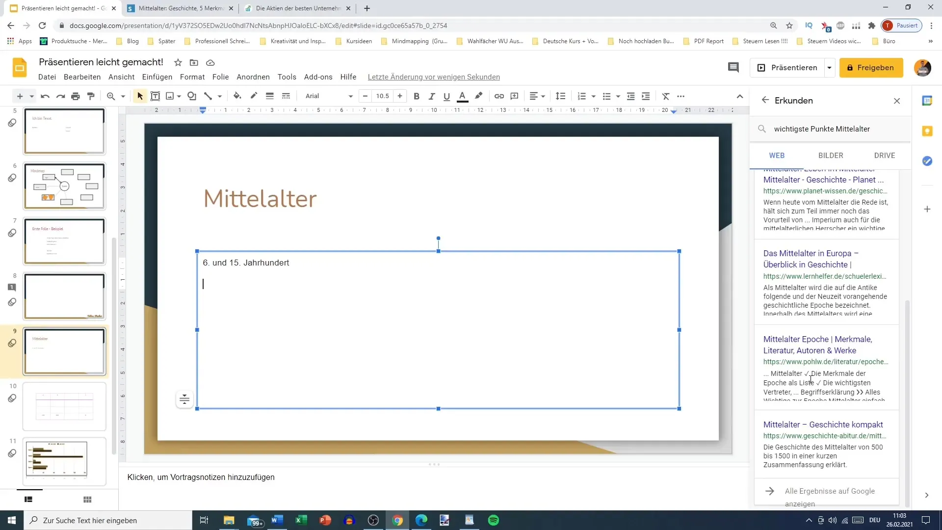 Google Slides: Travailler plus rapidement avec l'outil Explore