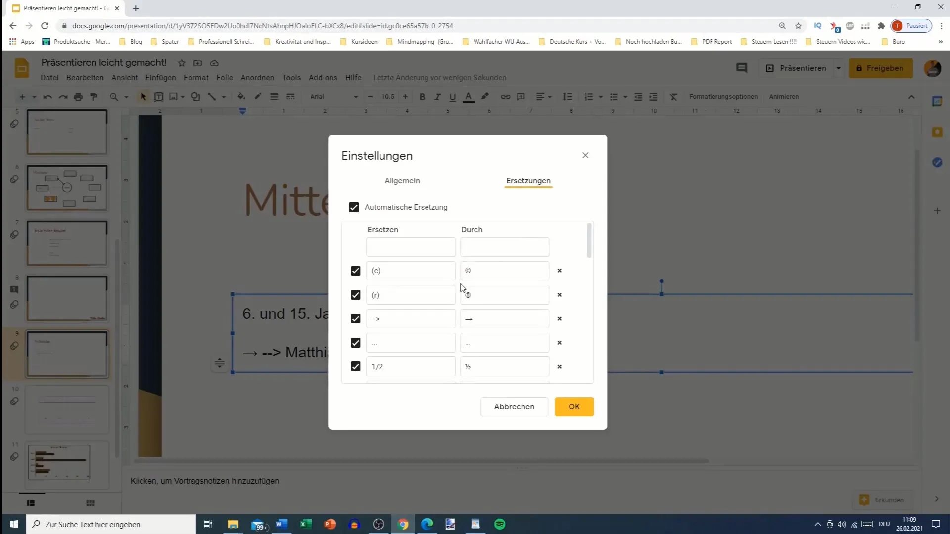 Advanced settings in Google Slides for more efficient presentations