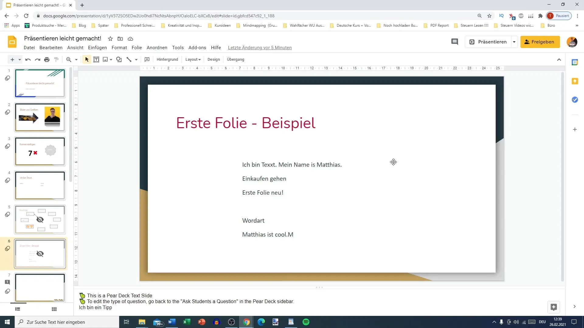 Conduct effective screen presentations in Google Slides