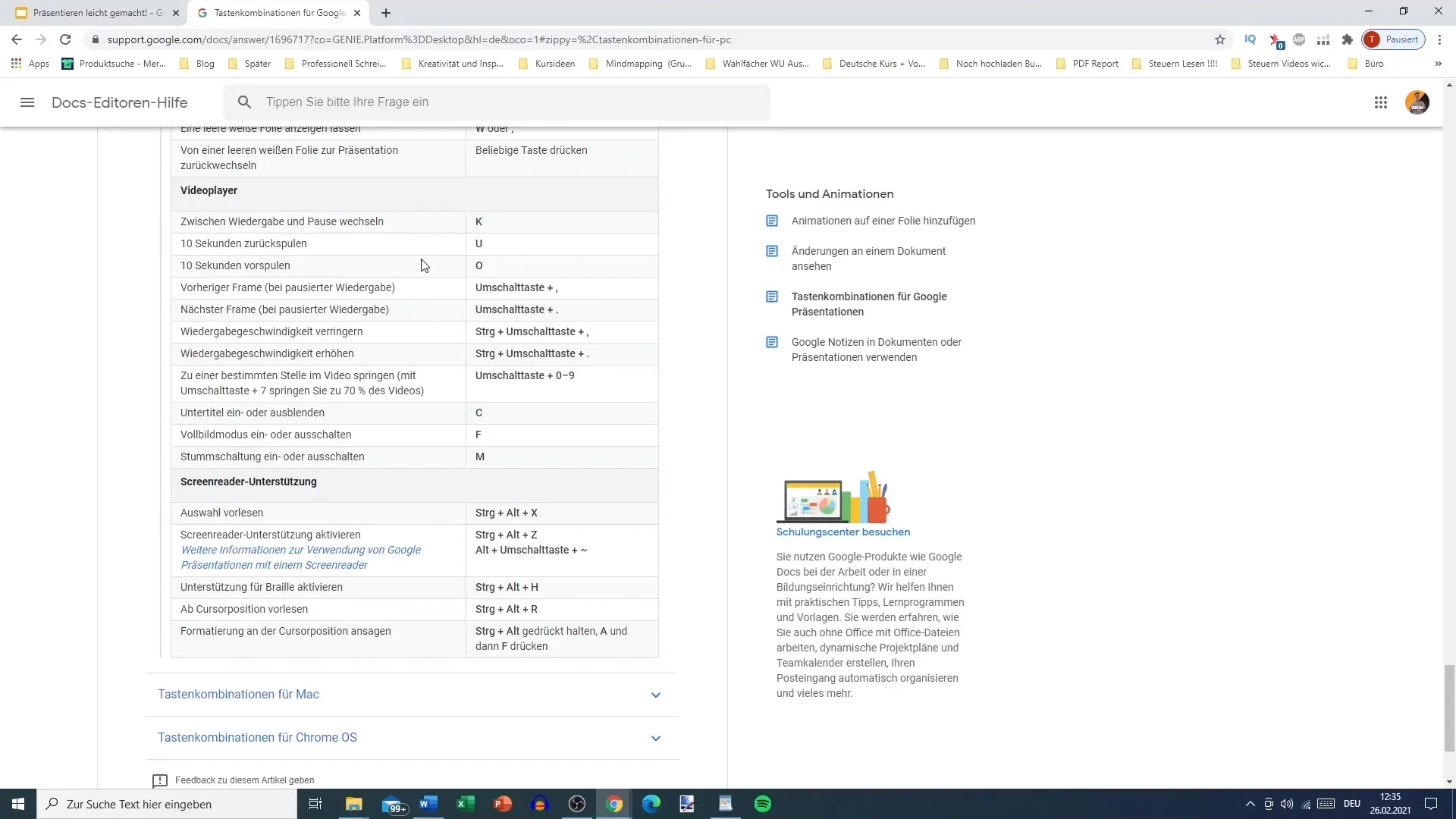 The best keyboard shortcuts for Google Slides