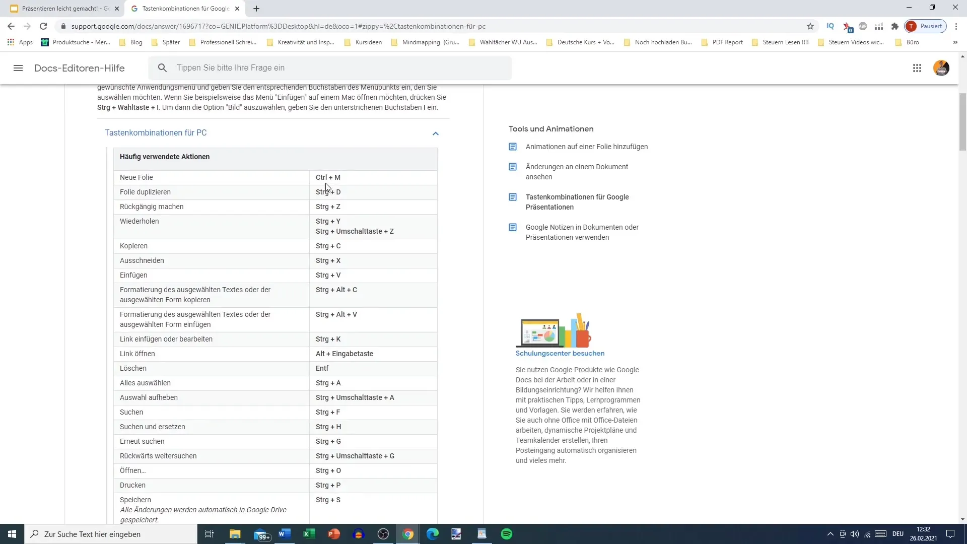 Les meilleures raccourcis clavier pour Google Slides