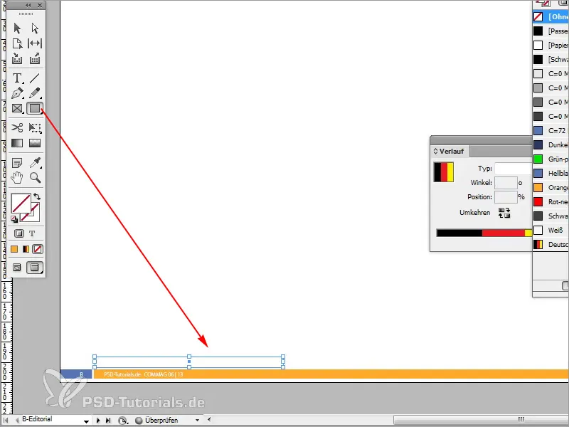 Adobe InDesignのヒント&トリック:グラデーションを使って作業を大幅に節約する(ドイツ国旗の例) Adobe InDesignのヒント&トリック:グラデーションを使って作業を効率的にする(例:ドイツ国旗)
