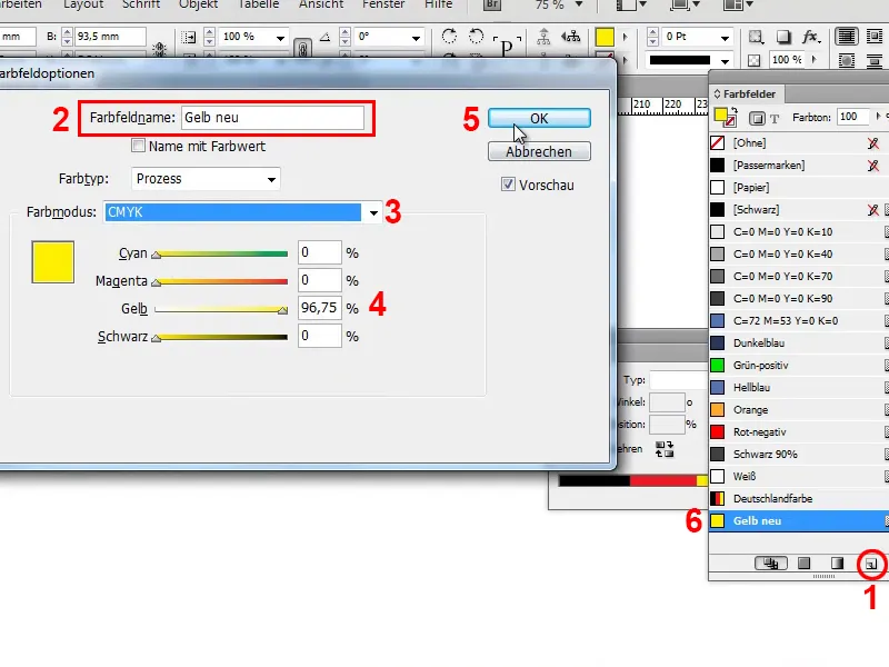Adobe InDesignのヒント&トリック:グラデーションを活用して多くの作業を節約する(例:ドイツの国旗) Adobe InDesignのTips&Tricks:グラデーションを使用して作業を効率化する(例:ドイツ国旗)